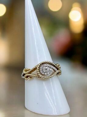 🌺Gold/925 & Genuine Diamond Ring